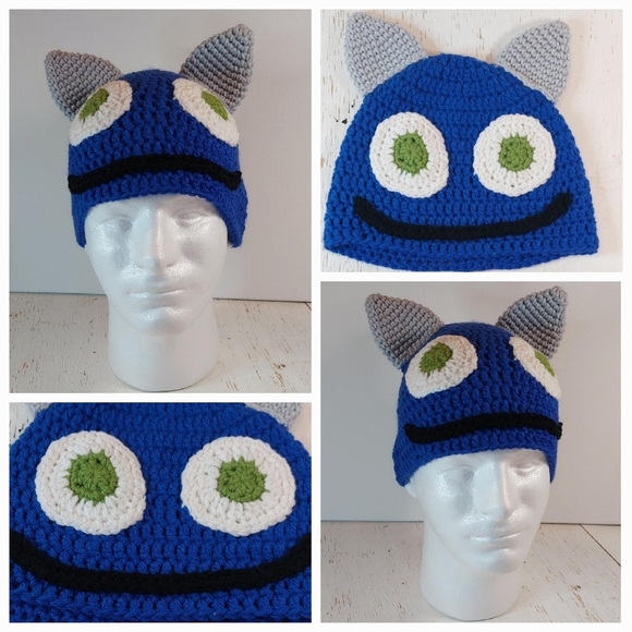 Monster Adult Handmade Beanie Crochet Stocking Hat Winter Warm Cozy - Picture 1 of 6